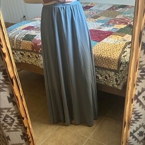 Dusty Blue Maxi Skirt